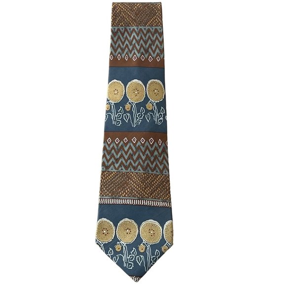 UNICEF 100% Silk Tie Great Pre-Owned Condition Floral Springtime - Picture 1 of 3